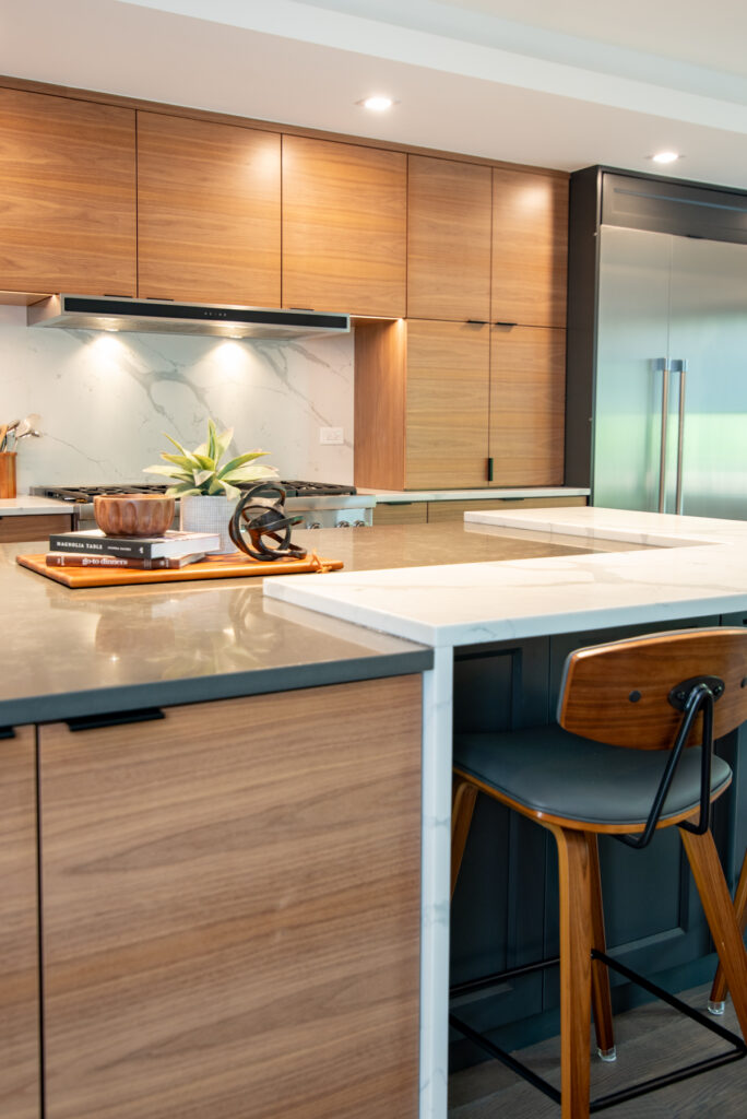 Deerfield Cohesive Contemporary Kitchen Remodel after 5. Photo of the kitchen island countertop.