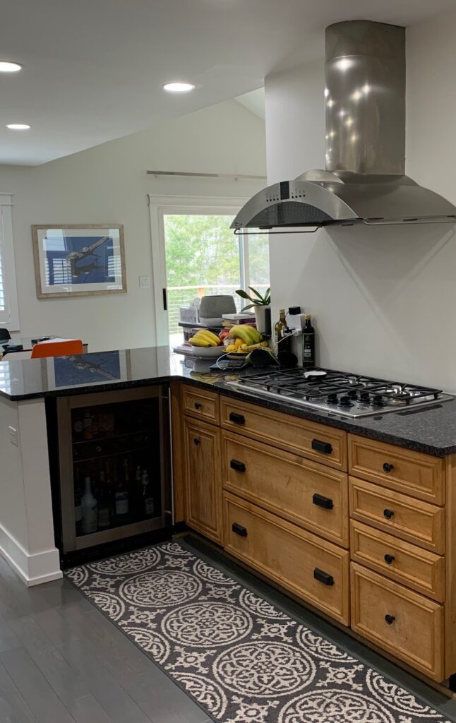 Deerfield Cohesive Contemporary Kitchen Remodel Before 6. Photo of kitchen 'L' counter.